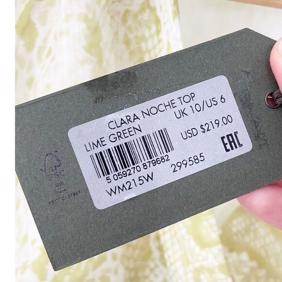 NWT All Saints Clara Noche Snake Print Top size US4 - Picture 6 of 8